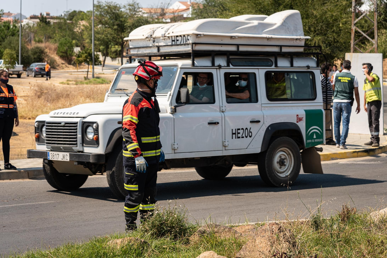 Imágenes del incendio en el cementerio de Valverde