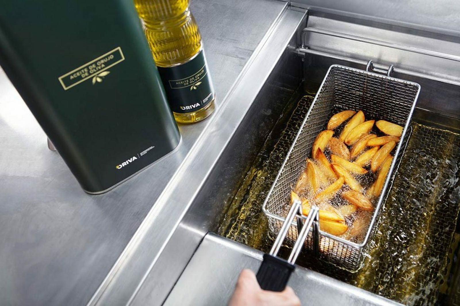 Fritura con aceite de orujo de oliva.