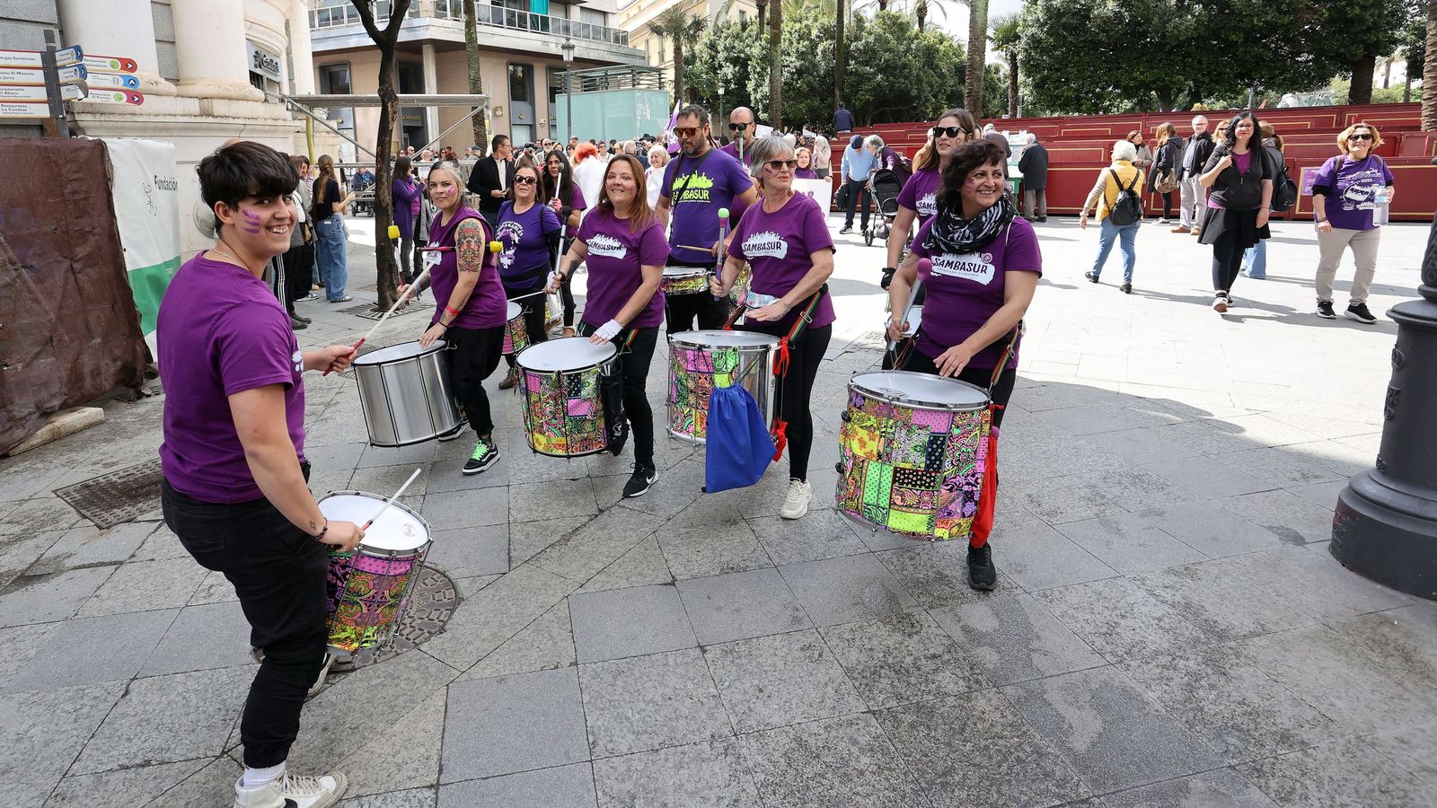 Imágenes de la manifestación en Jerez por el Día Internacional de las Mujeres