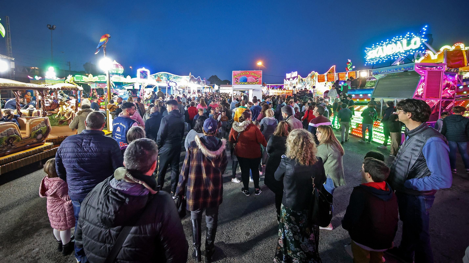 El parque de atracciones de Navidad, lleno durante el pasado fin de semana.