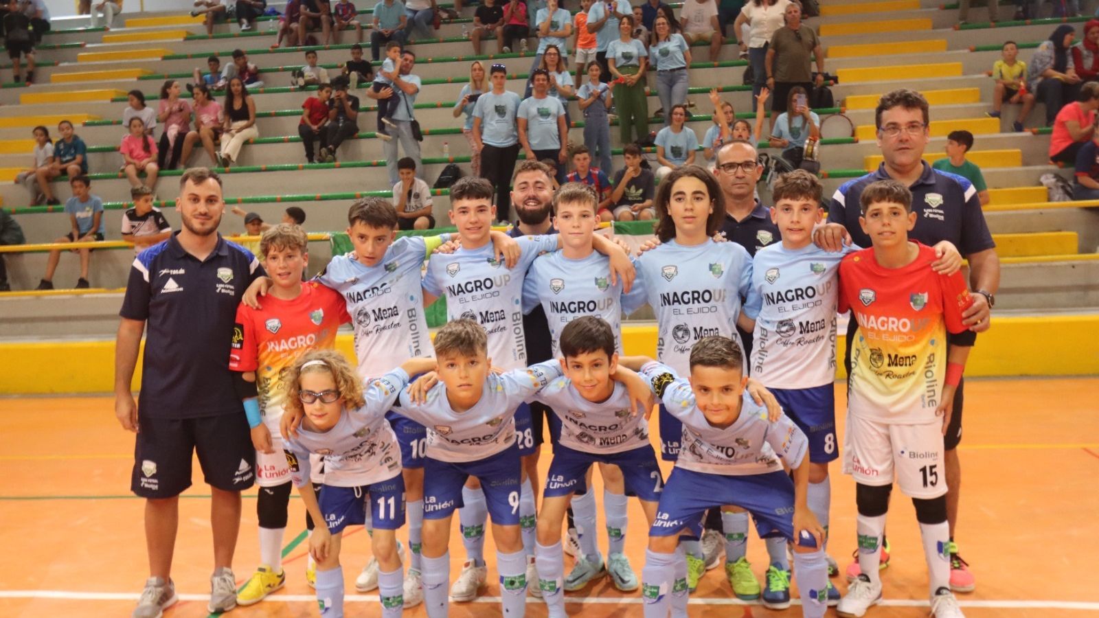 Formación alevín celeste