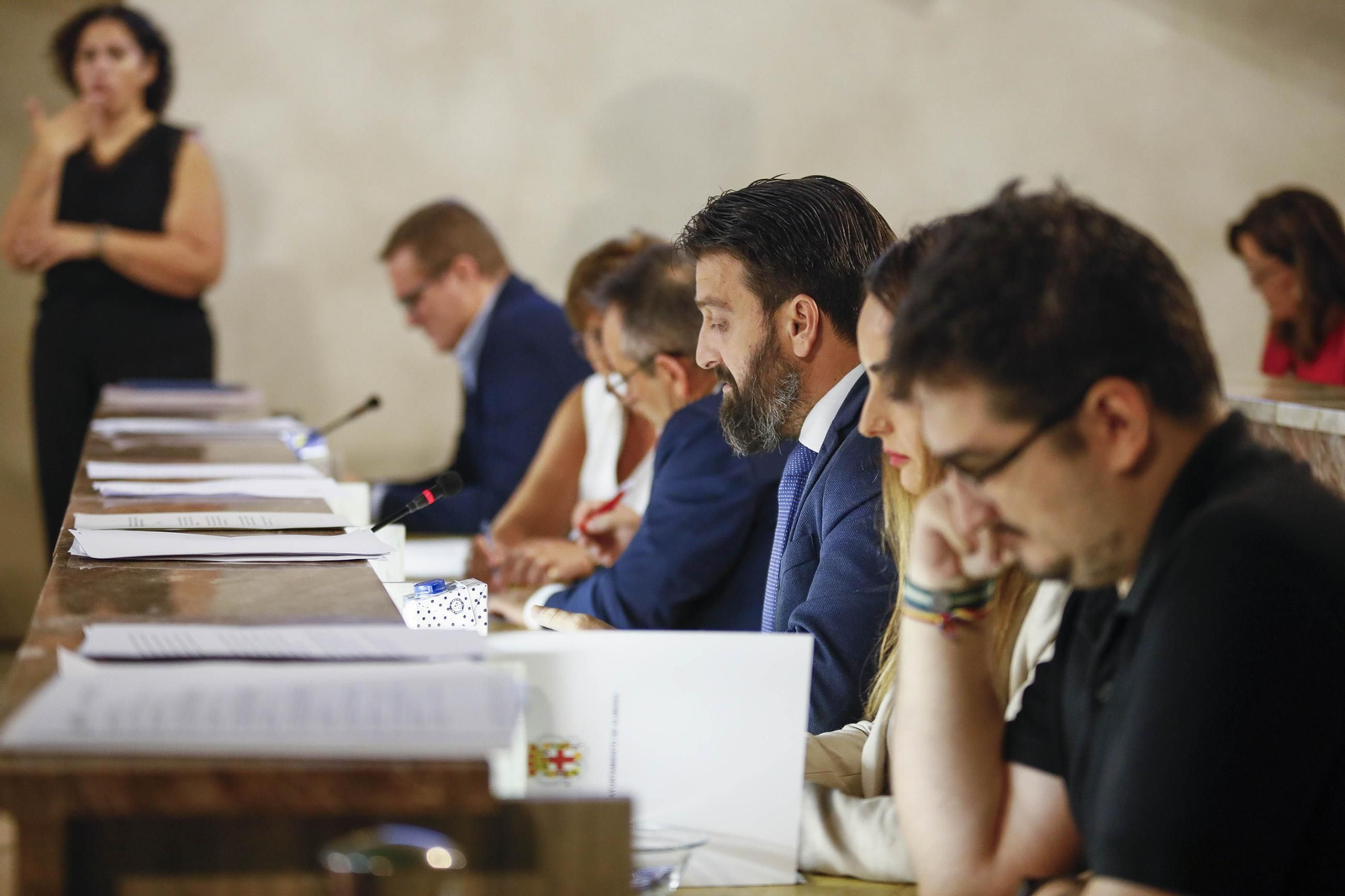 Alejandro Lorenzo, portavoz de Podemos, en primer plano