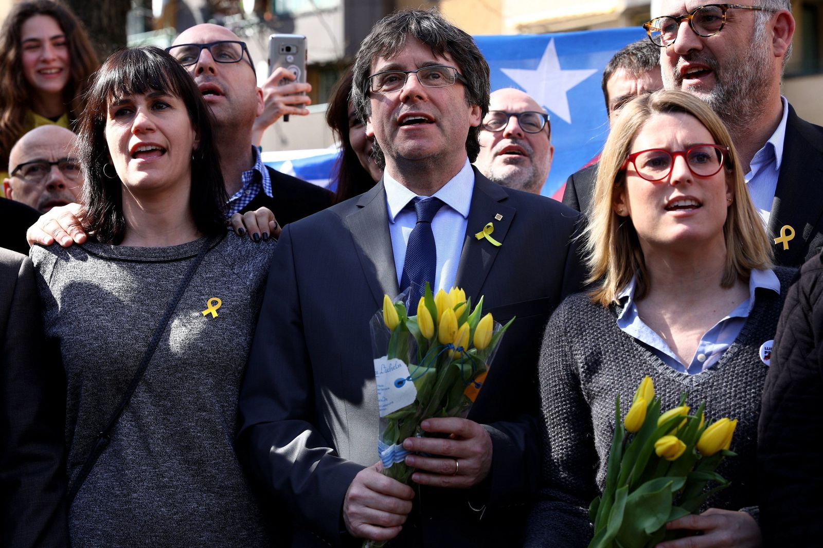 Puigdemont, en Berlín, en un acto independentista.