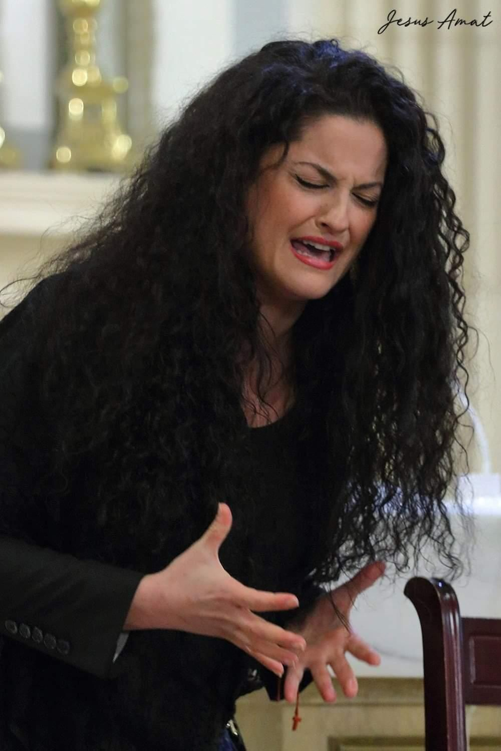 Desgarrada imagen en plena saeta