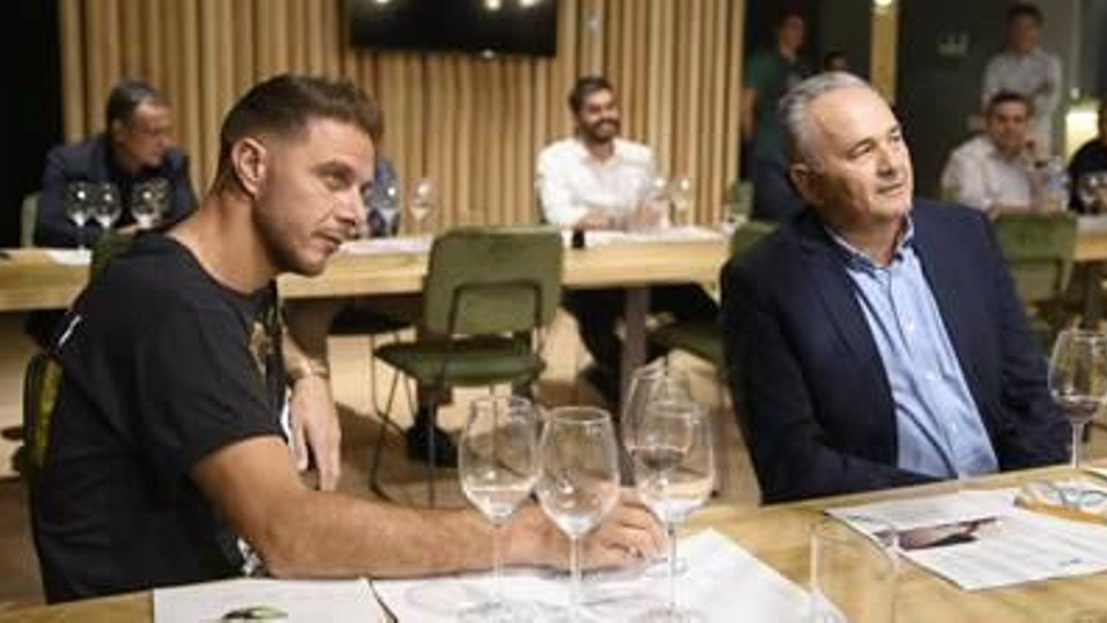 Cata con Joaquín y Gordillo.