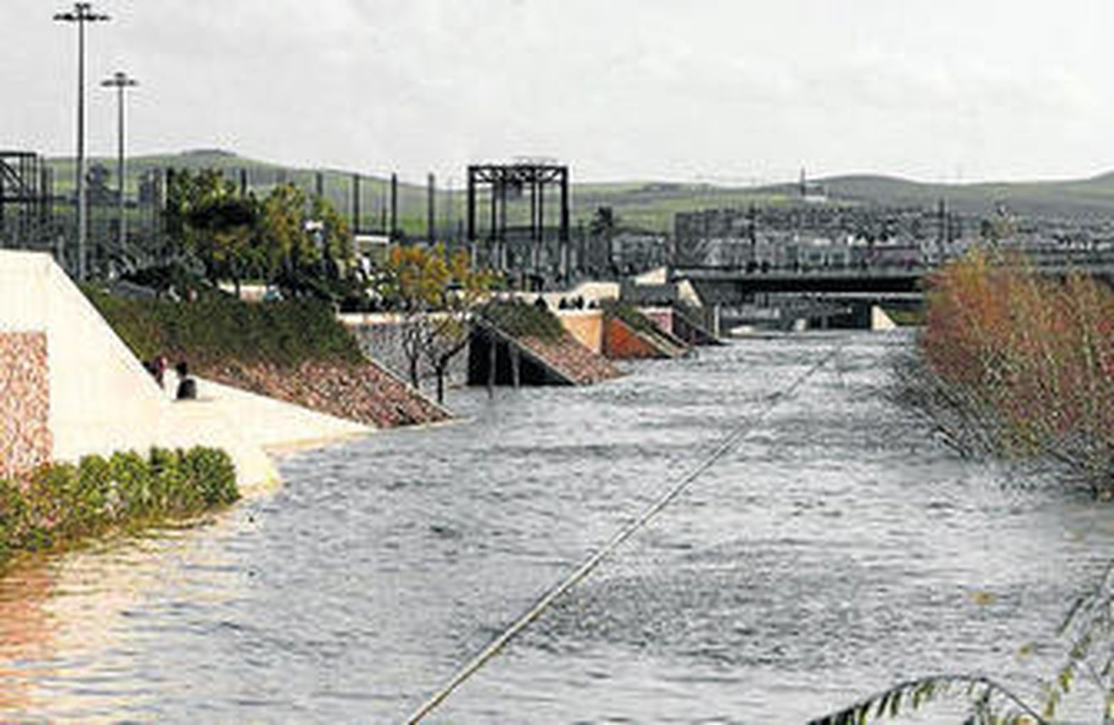 El Balcón del Guadalquivir, inundado.