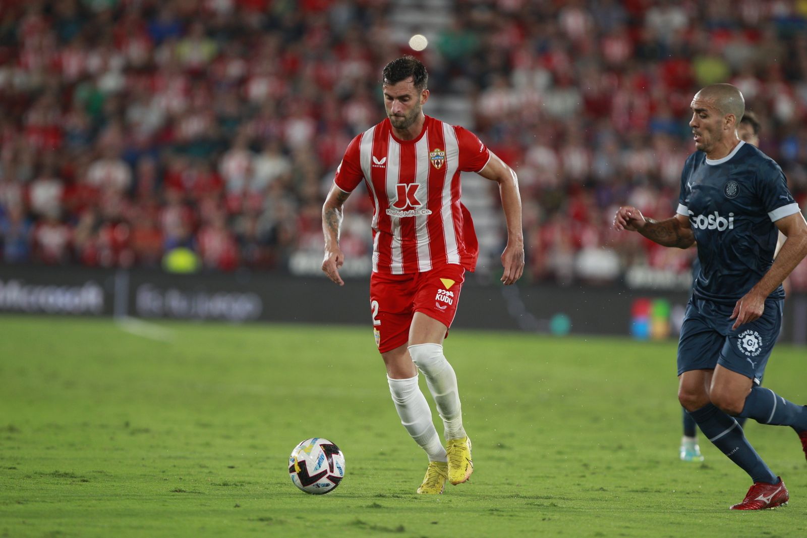 Imágenes del partido de fútbol U.D. Almería-Girona F.C.