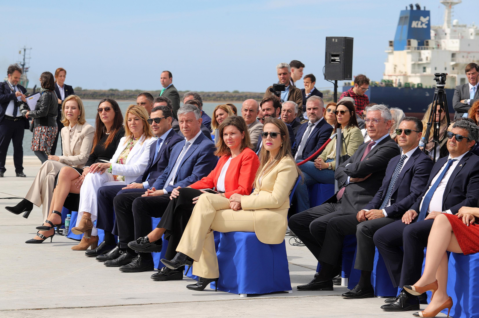 Imágenes de la inauguración de la ampliación norte del Muelle Sur del Puerto de Huelva