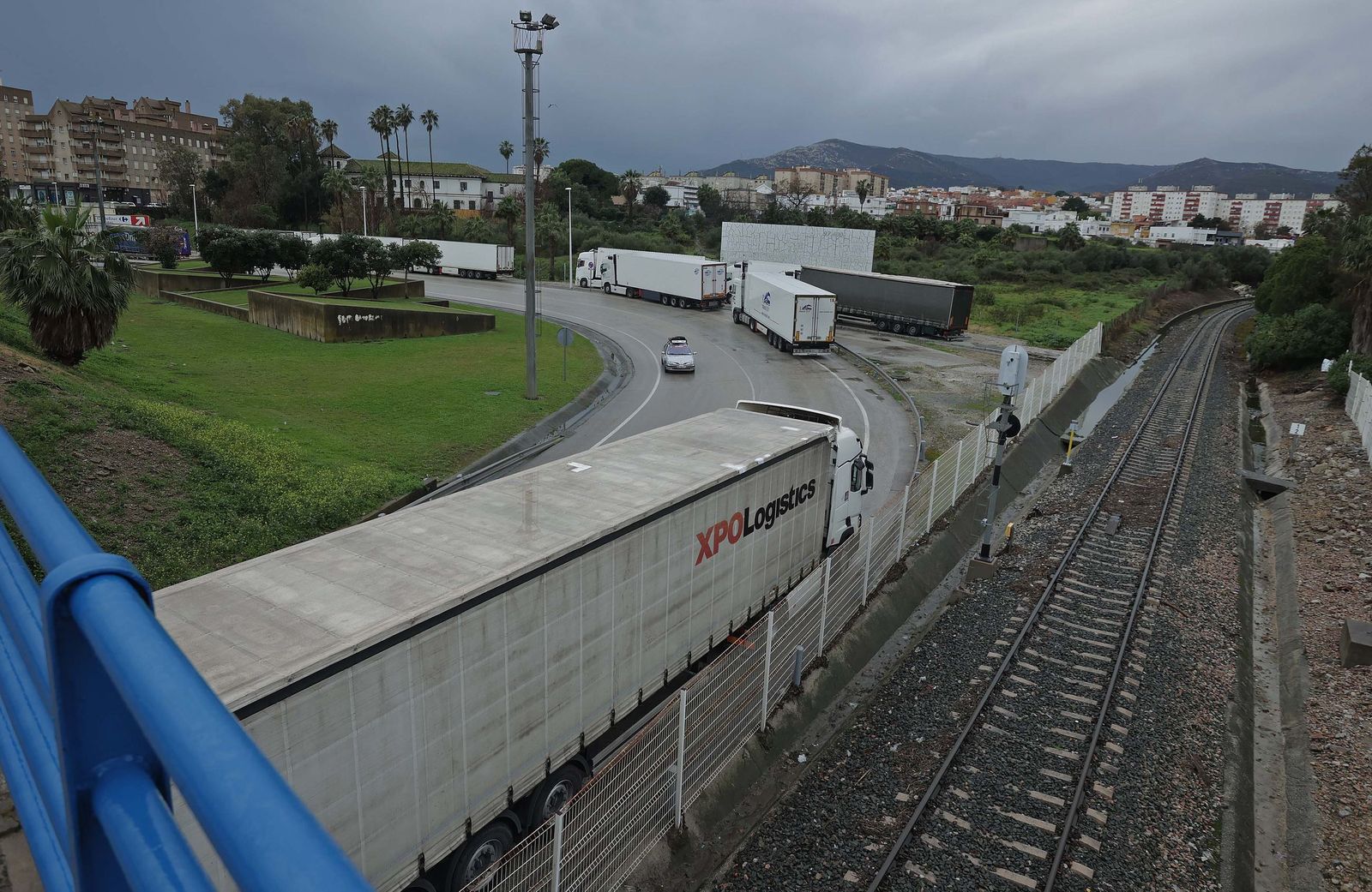 Fotos de los camiones retenidos en Algeciras