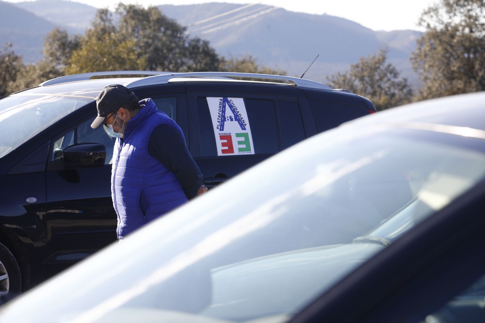 Las fotografías de la marcha lenta entre Córdoba y Badajoz para exigir la autovía A-81