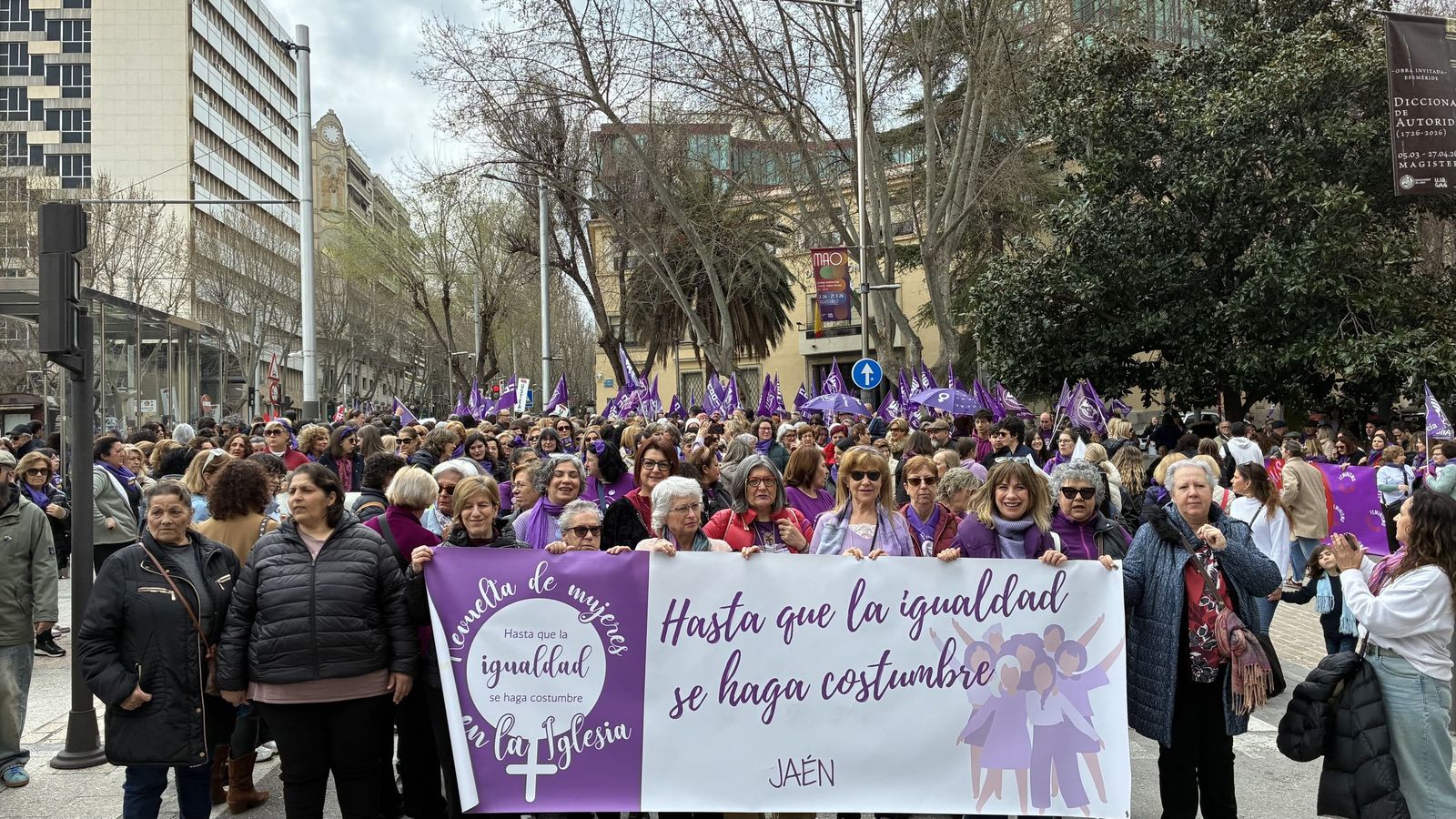 Manifestación del Día de la Mujer en Jaén.