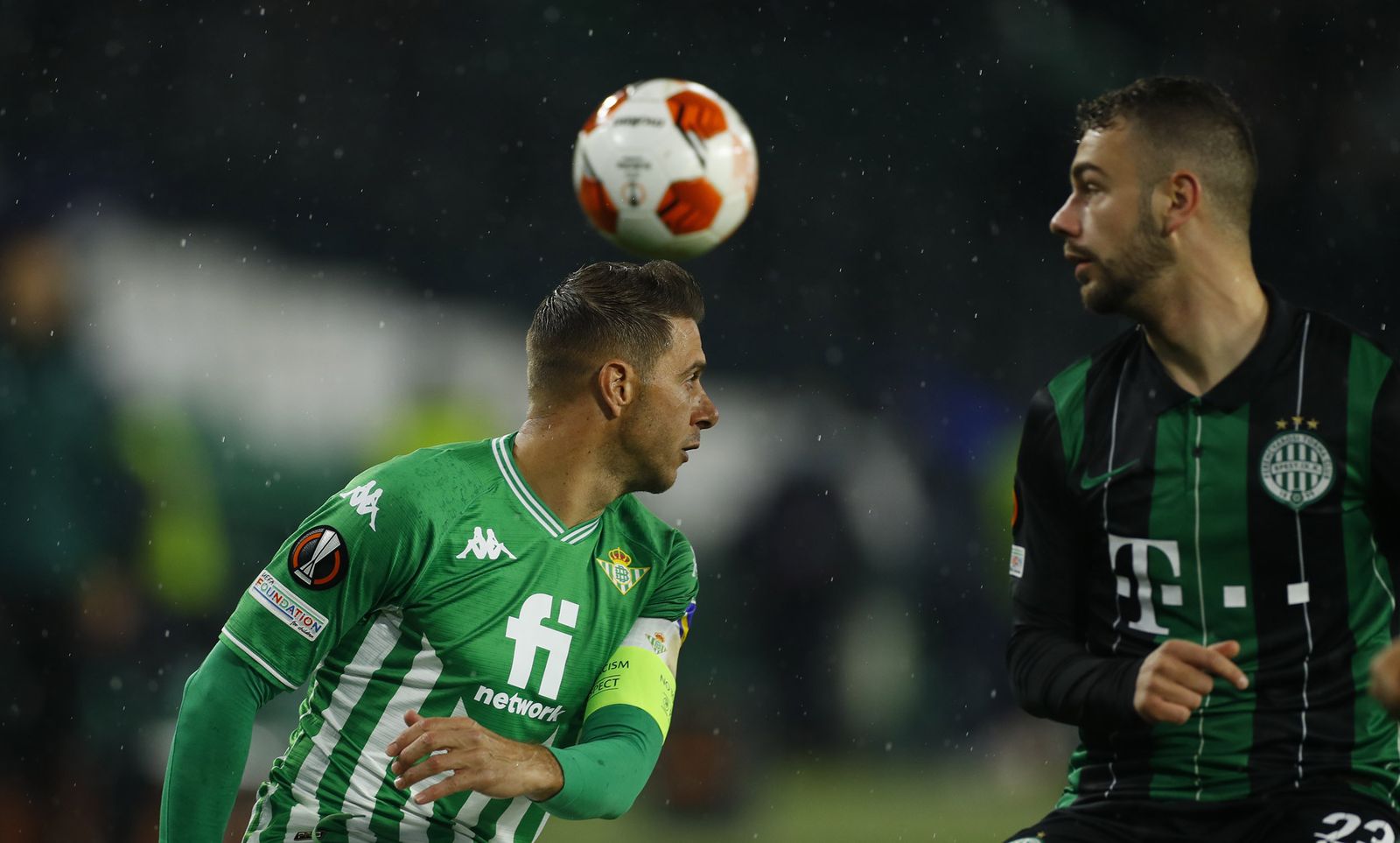 Joaquín, durante el partido ante el Ferencvaros.