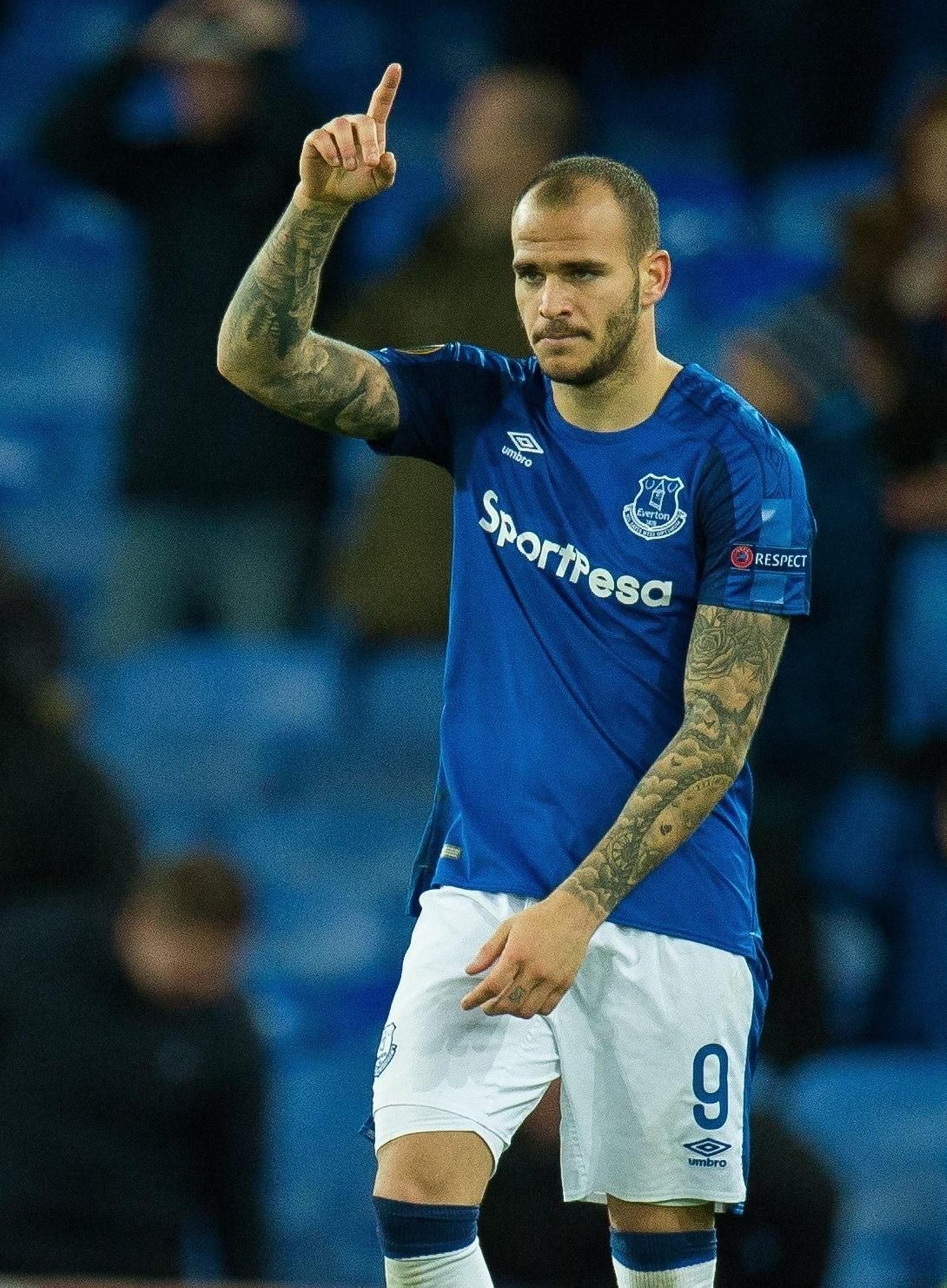 Sandro, con el Everton.