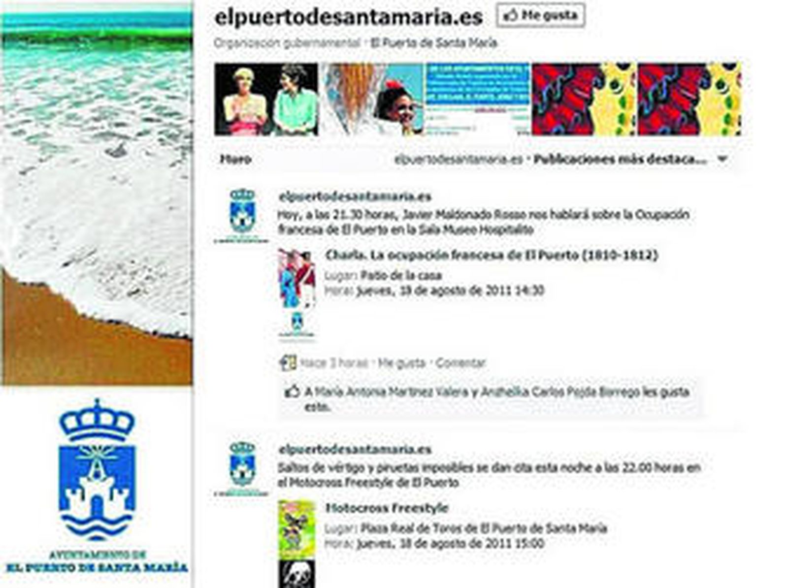 La página de El Puerto en Facebook tiene ya más de 3.000 seguidores.