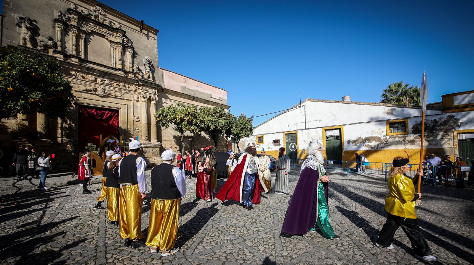 Belén viviente en la Plaza del Mercado de Jerez