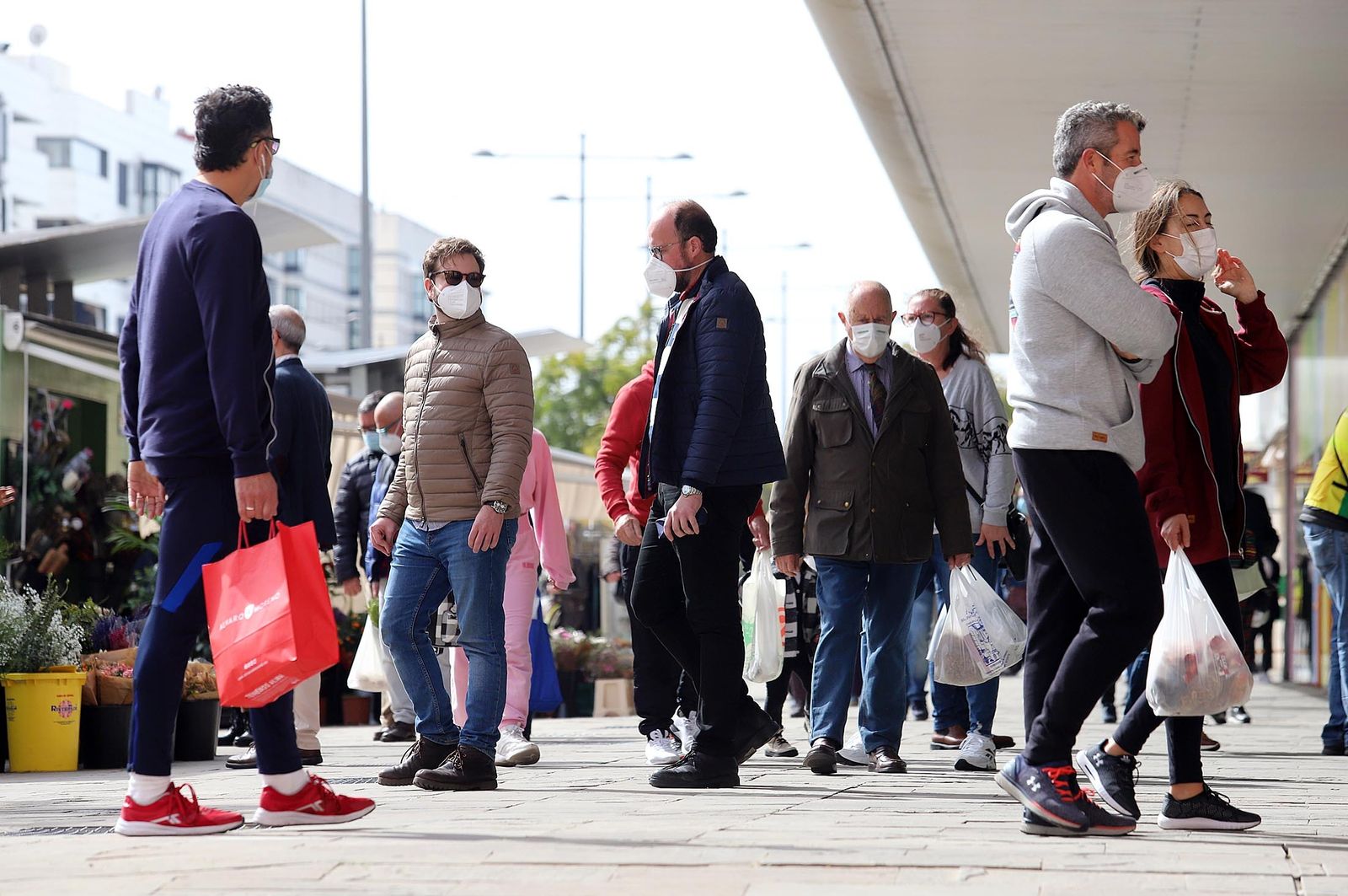 Ambiente en las calles de Huelva capital.