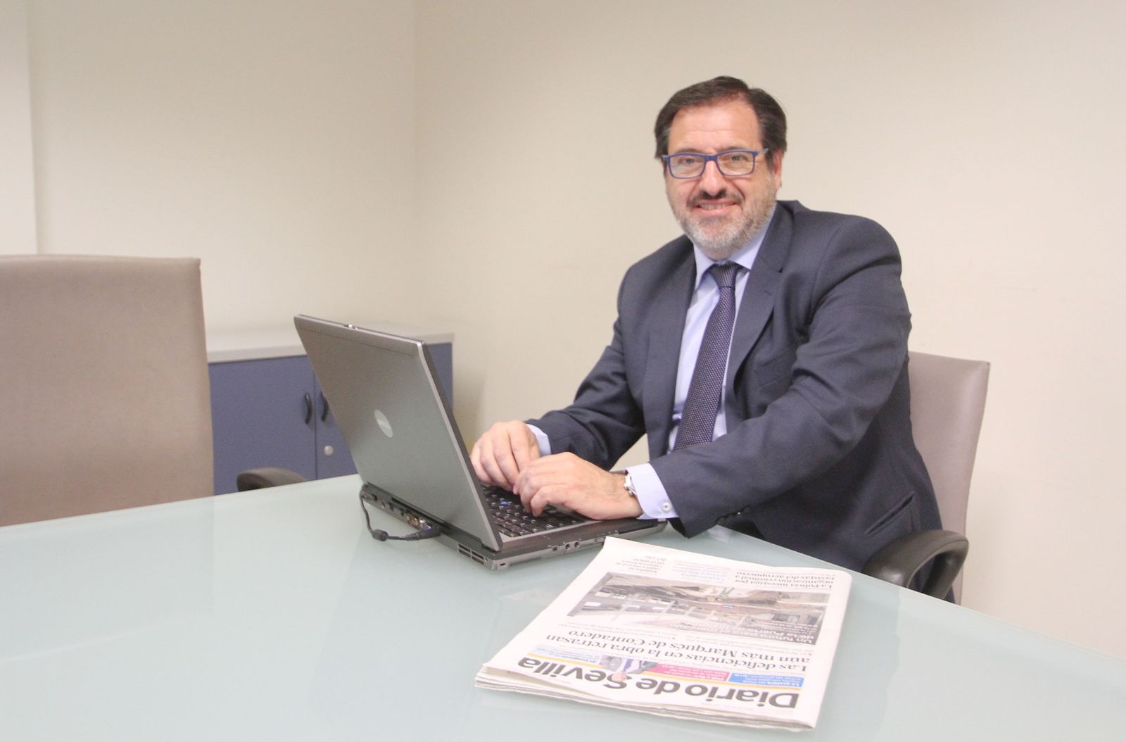 El director del Cecop, Rafael Pérez, durante el encuentro digital.