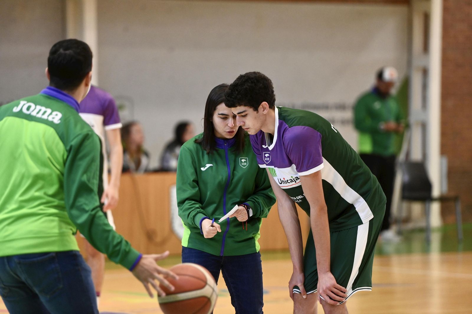 El Unicaja junior, en un entrenamiento.