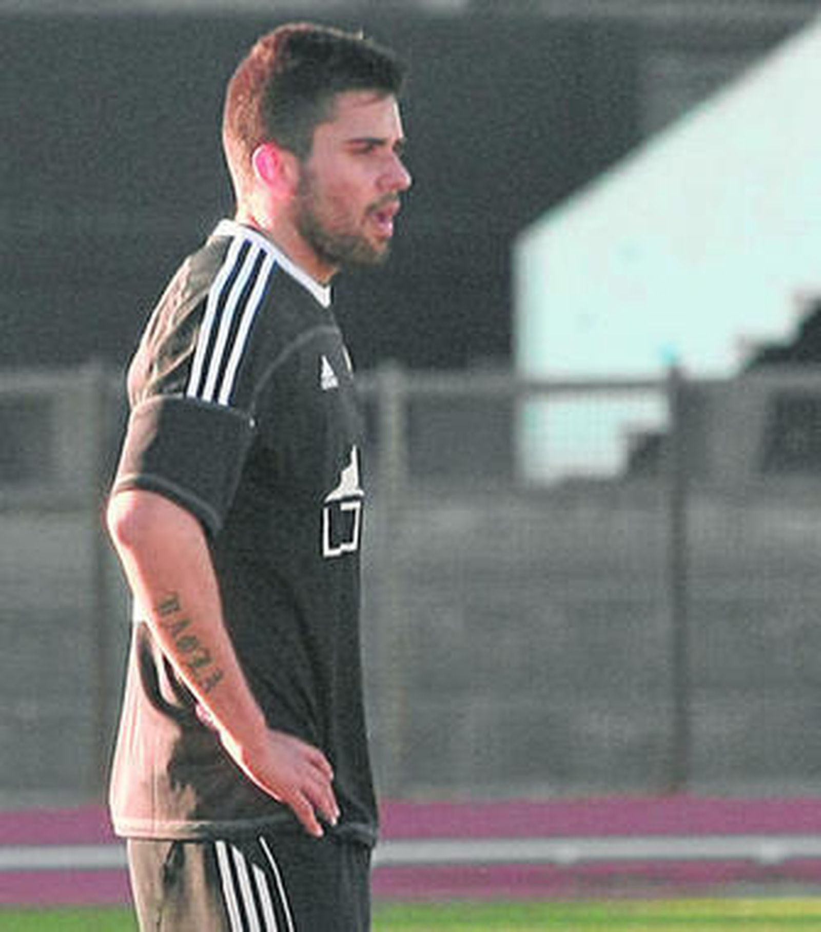 Ezequiel Rojas, durante un partido con la Balona.