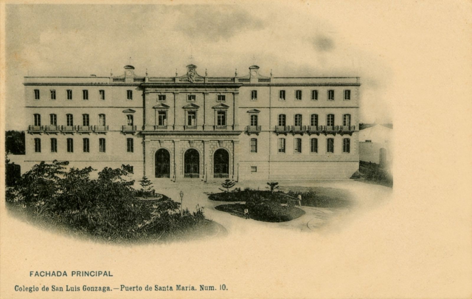 Imagen del colegio San Luis Gonzaga en una postal .