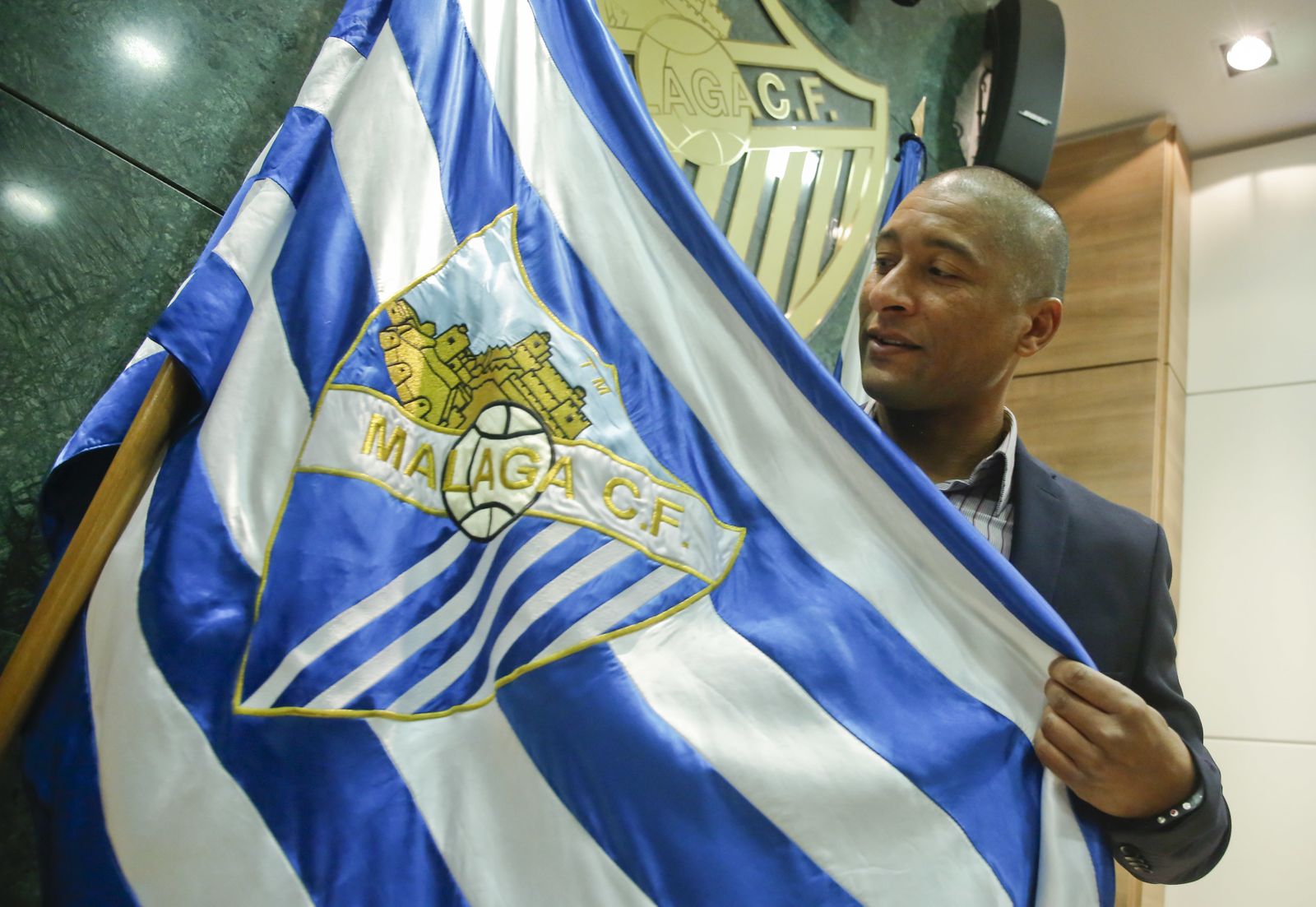 Presentación de Marcelo Romero como primer entrenador del Málaga CF