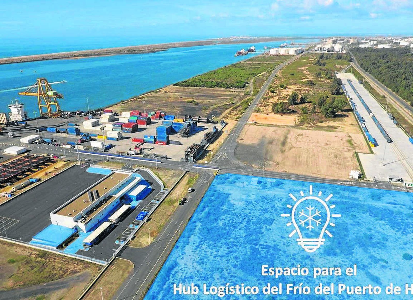 Espacio en el que se instalará el Hub Logístico, con el que se ahorrará un 90 % de emisiones a la atmósfera.