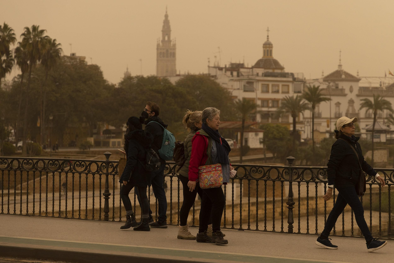 Las imágenes de Sevilla cubierta de calima y polvo en suspensión