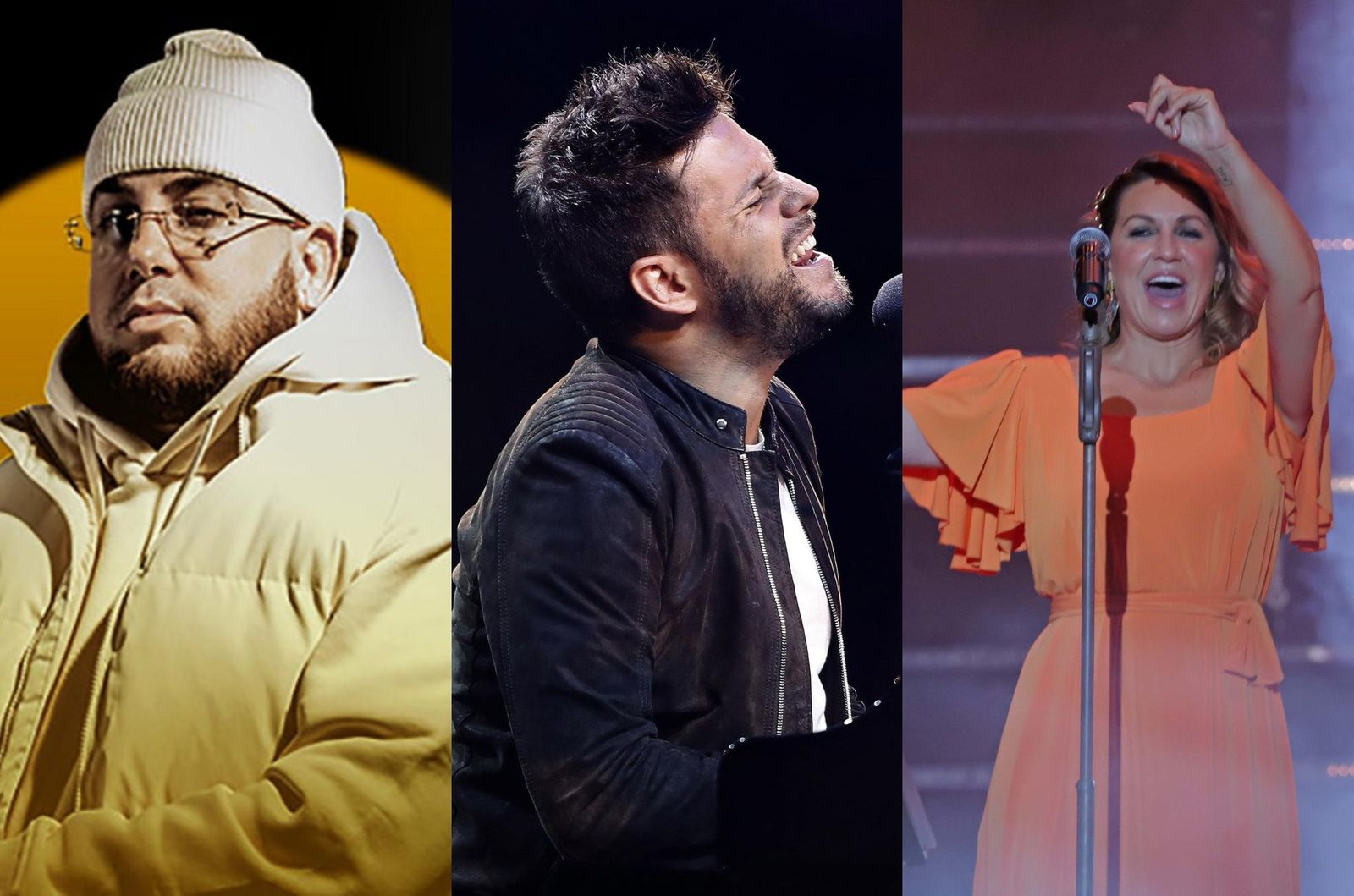 De izquierda a derecha, Maka, Pablo López y Niña Pastori.