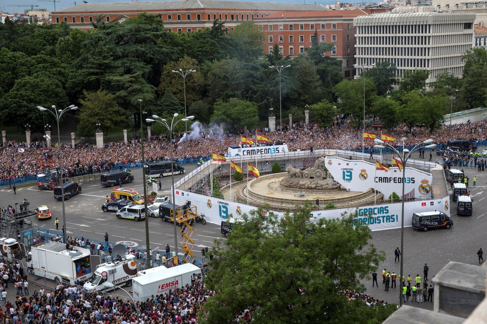 El Real Madrid celebra su decimotercera Champions