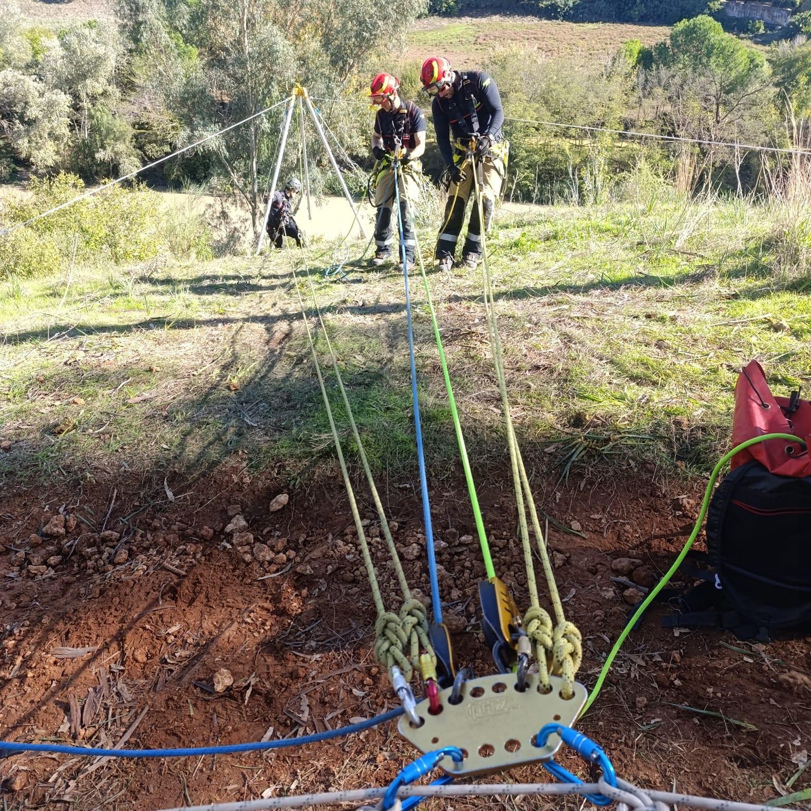 Curso de rescaarte en medio natural del Consorcio Provincial de Bomberos