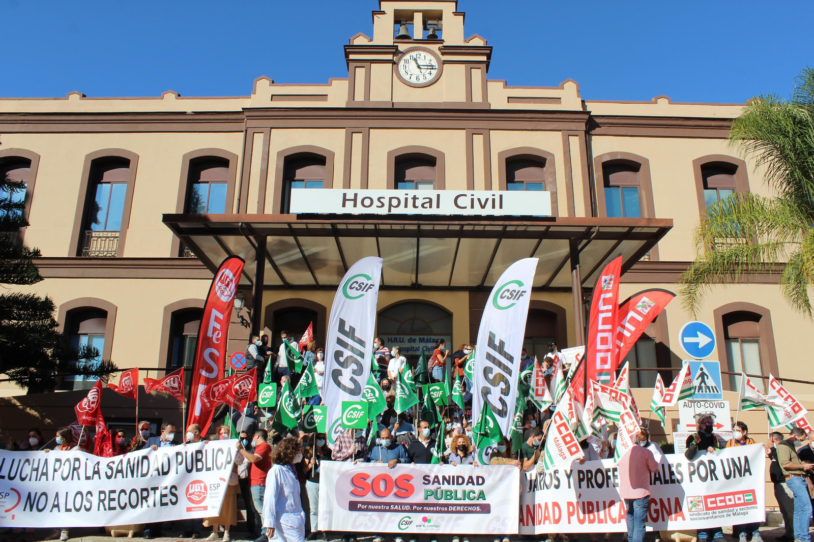 Protesta por la no renovación de contratos que acabaron a finales de octubre pasado.