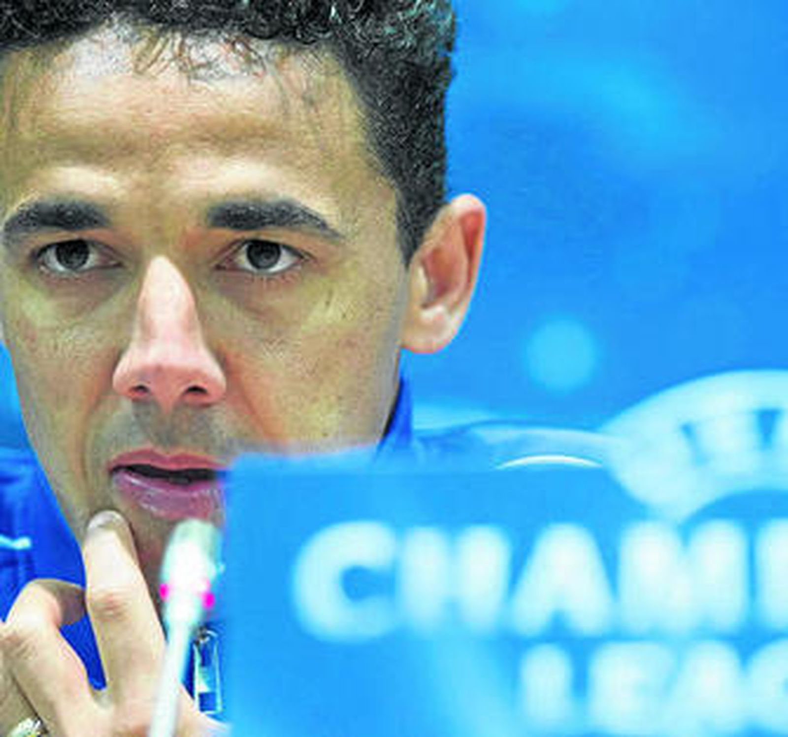 Weligton, durante una comparecencia en la Champions.