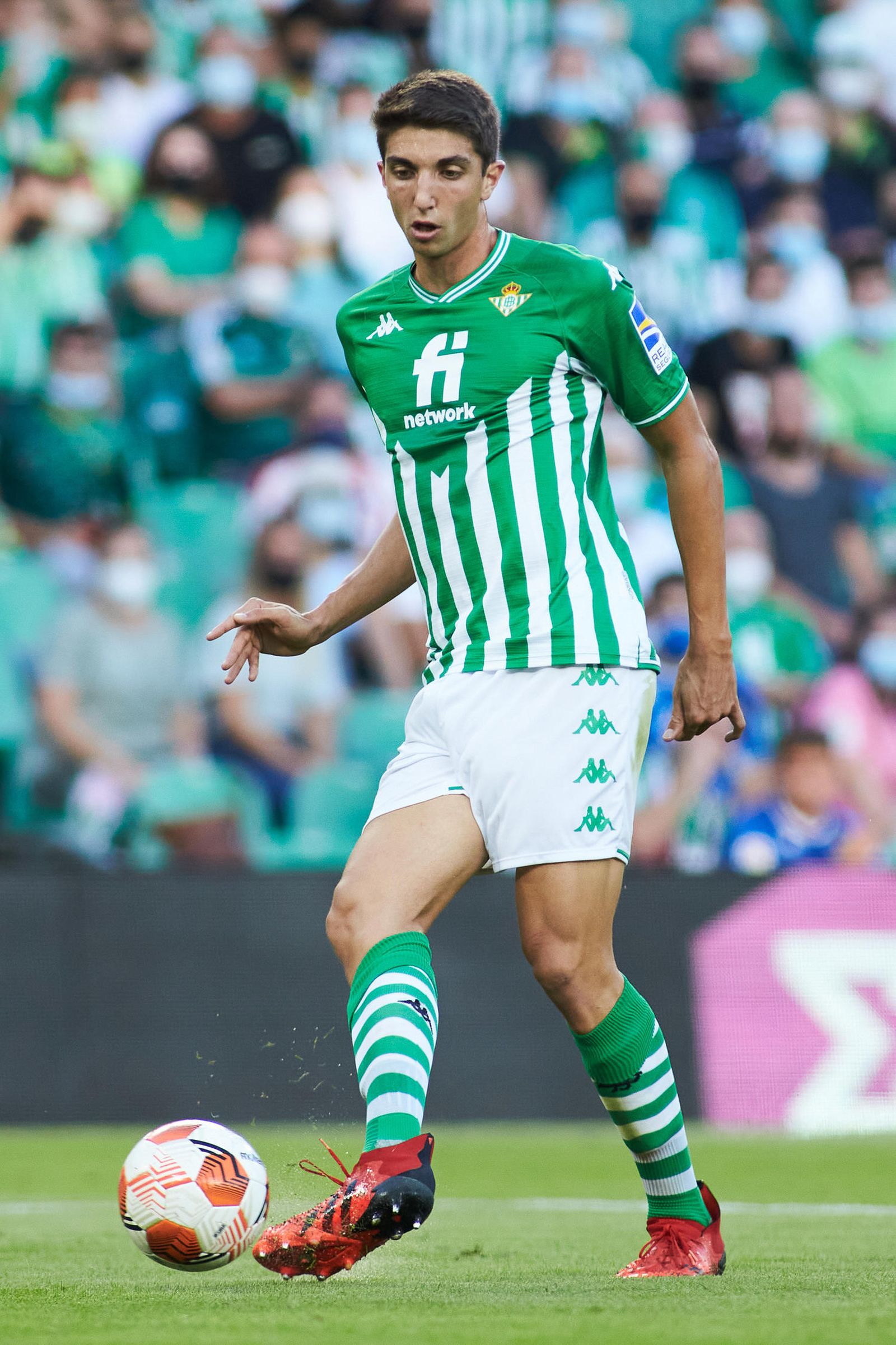 Édgar, en un encuentro del conjunto verdiblanco.