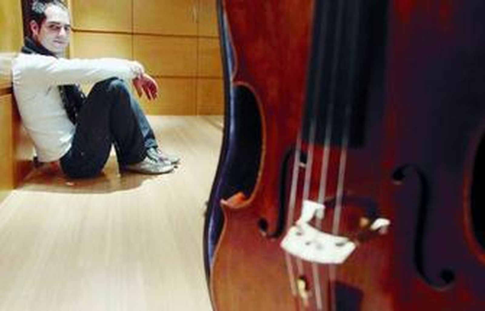 El músico Guillermo Pastrana, ayer, a su regreso del certamen madrileño.