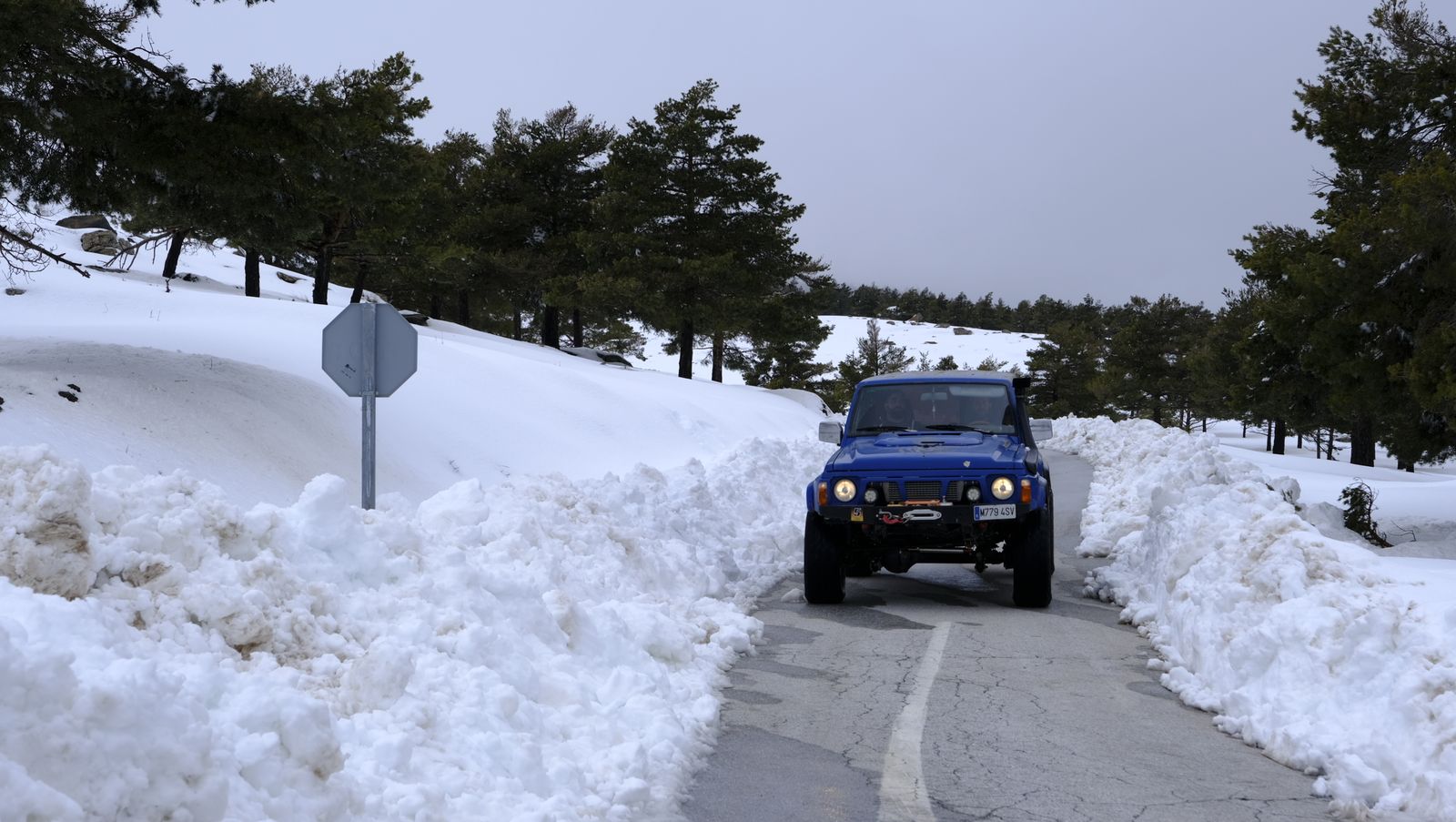 Imágenes del temporal de nieve en la provincia de Almería.