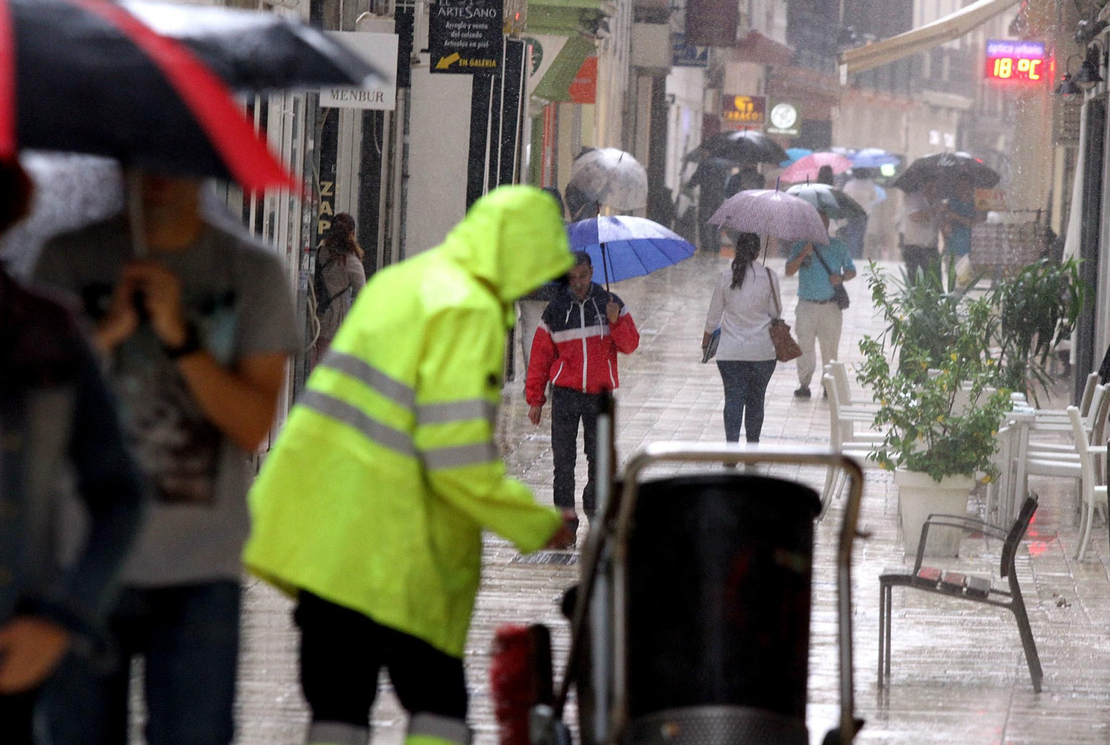 Imágenes del temporal de lluvia en Huelva.