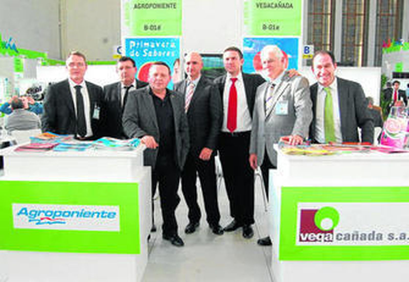 Responsables del Grupo Agroponiente (Agroponiente y Vegacañada) en la última edición de Fruit Logistica.