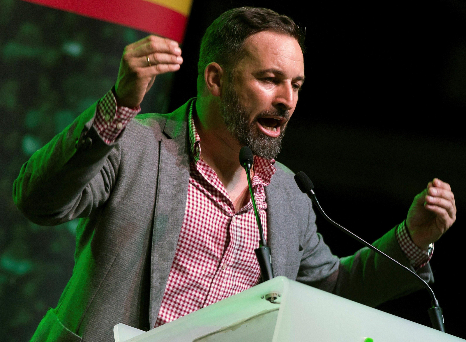Vox lanza su campaña en Barcelona con un acto en el Santiago Abascal ha dado un mitin.