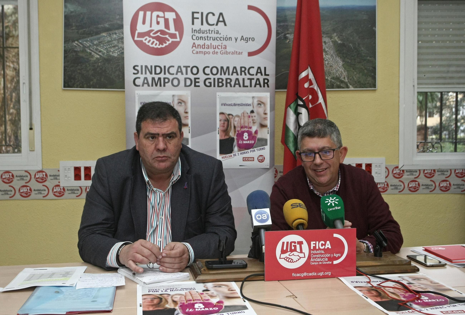 Manuel Jiménez y José Manuel Rodríguez, ayer en Algeciras.