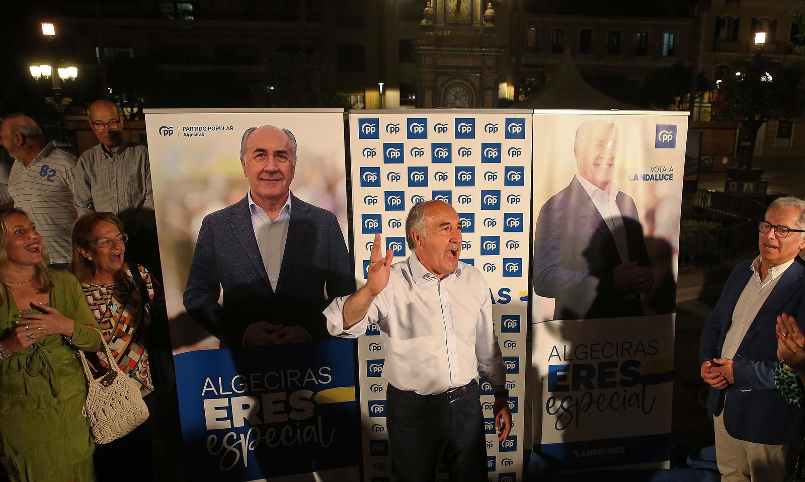 El popular Landaluce, en la pasada campaña municipal de Algeciras. El popular Landaluce, en la pasada campaña municipal de Algeciras.