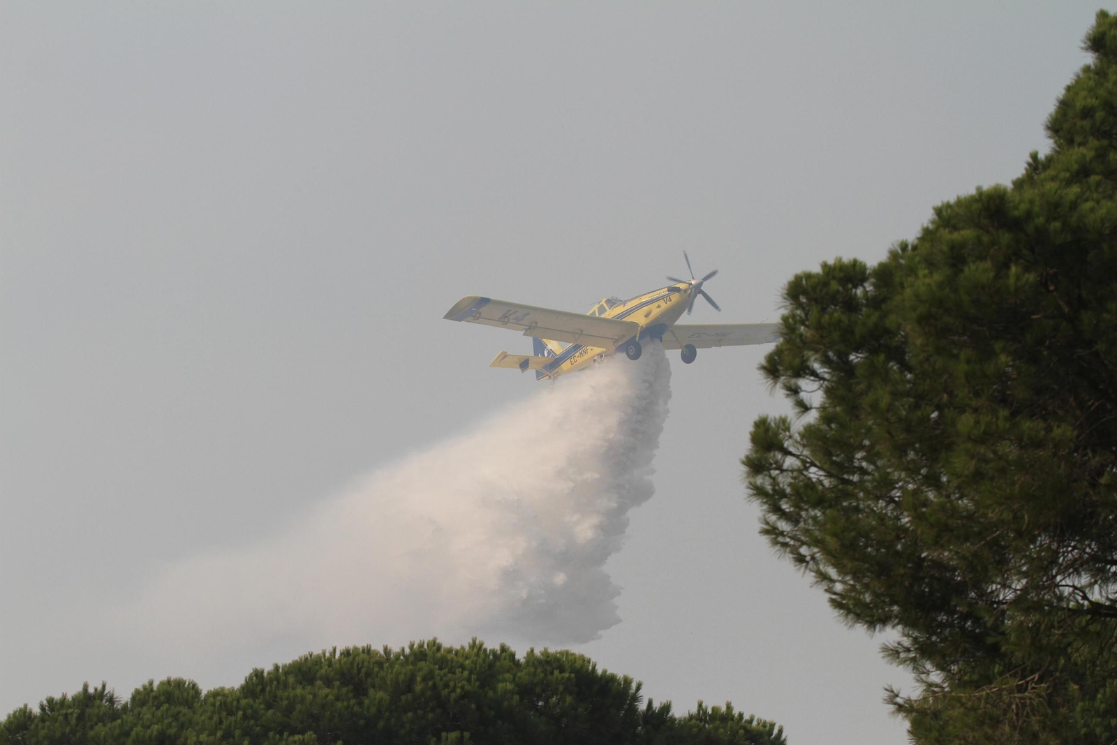 Las imágenes del incendio en Moguer y Mazagón