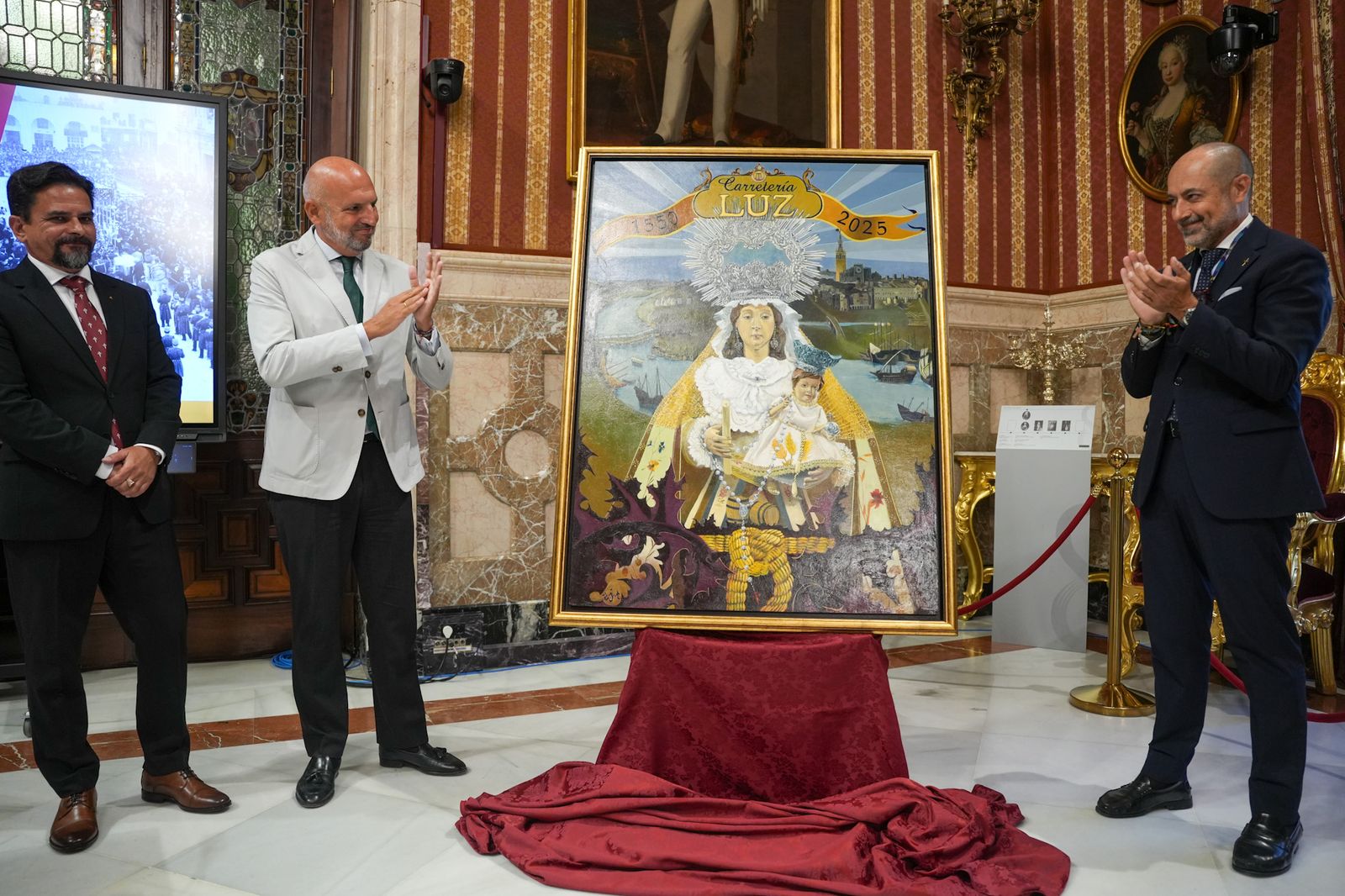 El cartel del 475 aniversario de la Carretería.