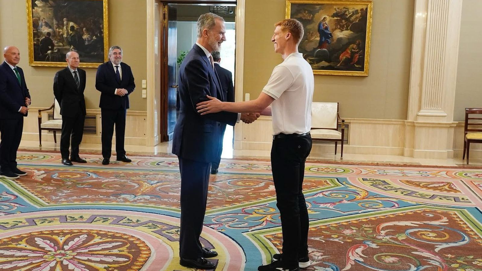 La recepción del Rey Felipe VI al Unicaja, en fotos