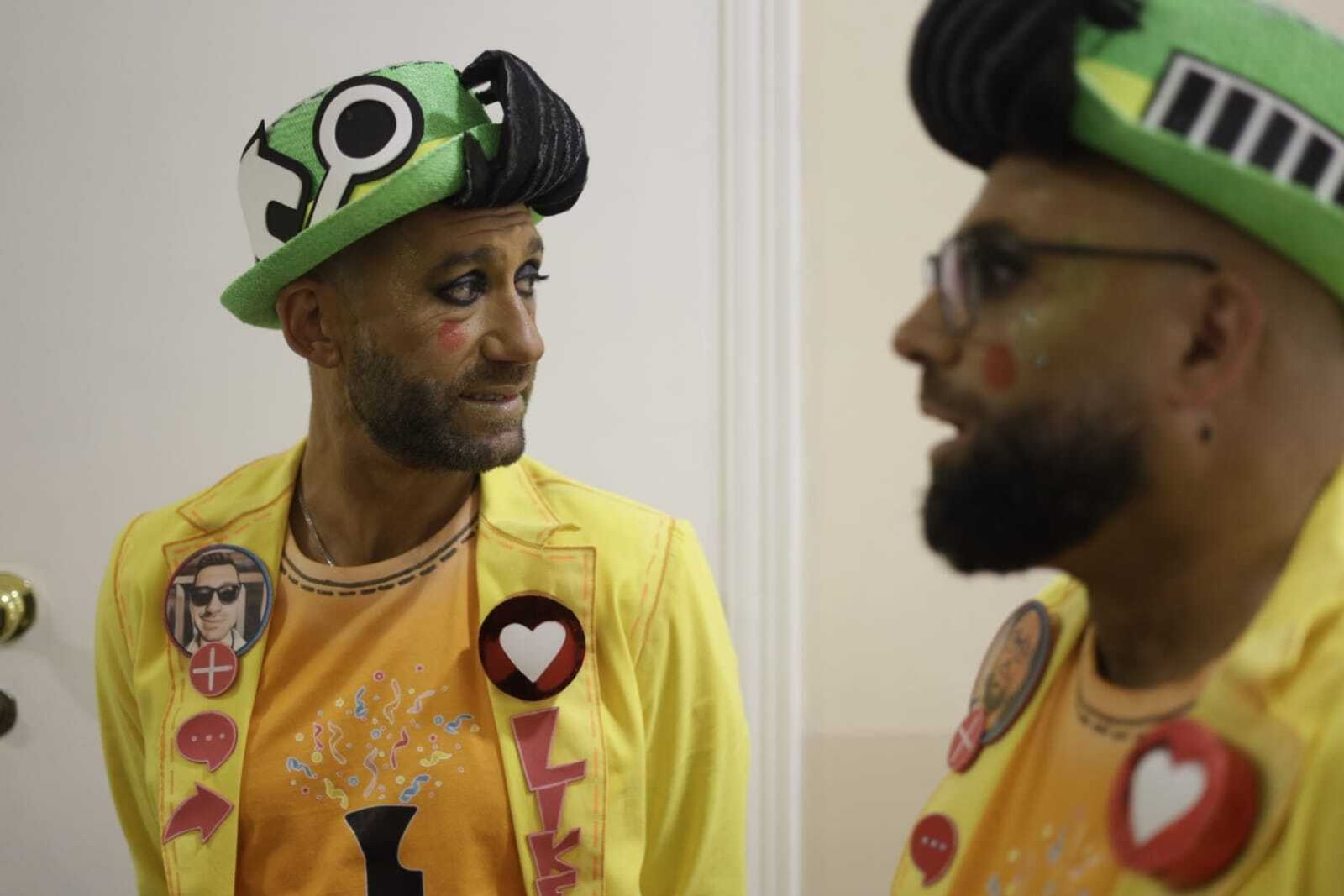 La chirigota 'Sígueme' en camerinos.