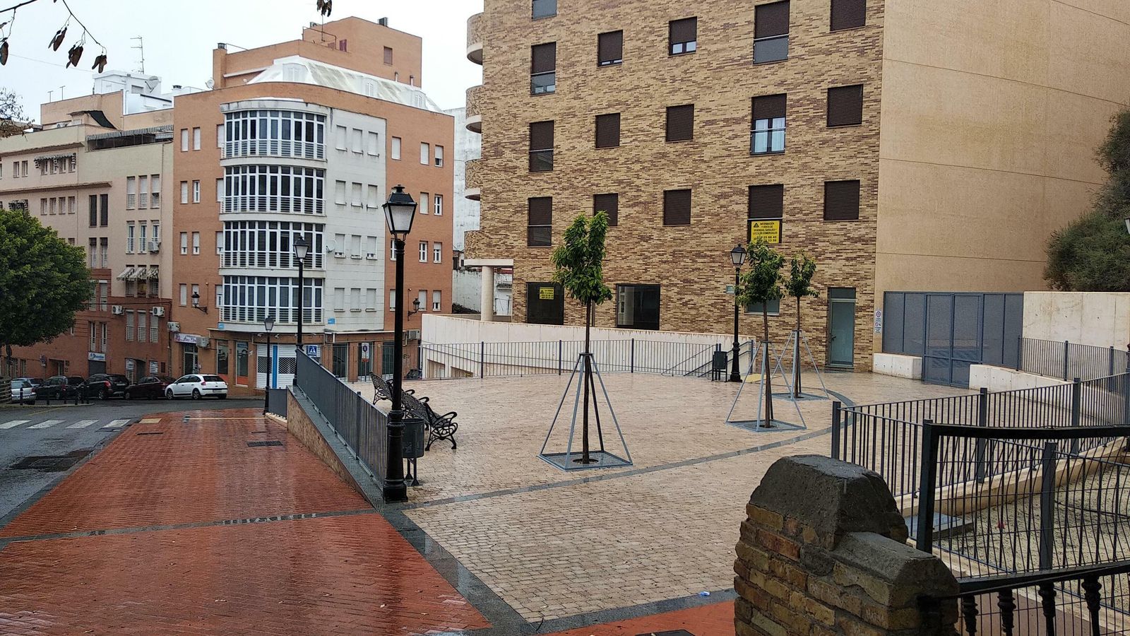 Vista superior de la plaza rehabilitada.