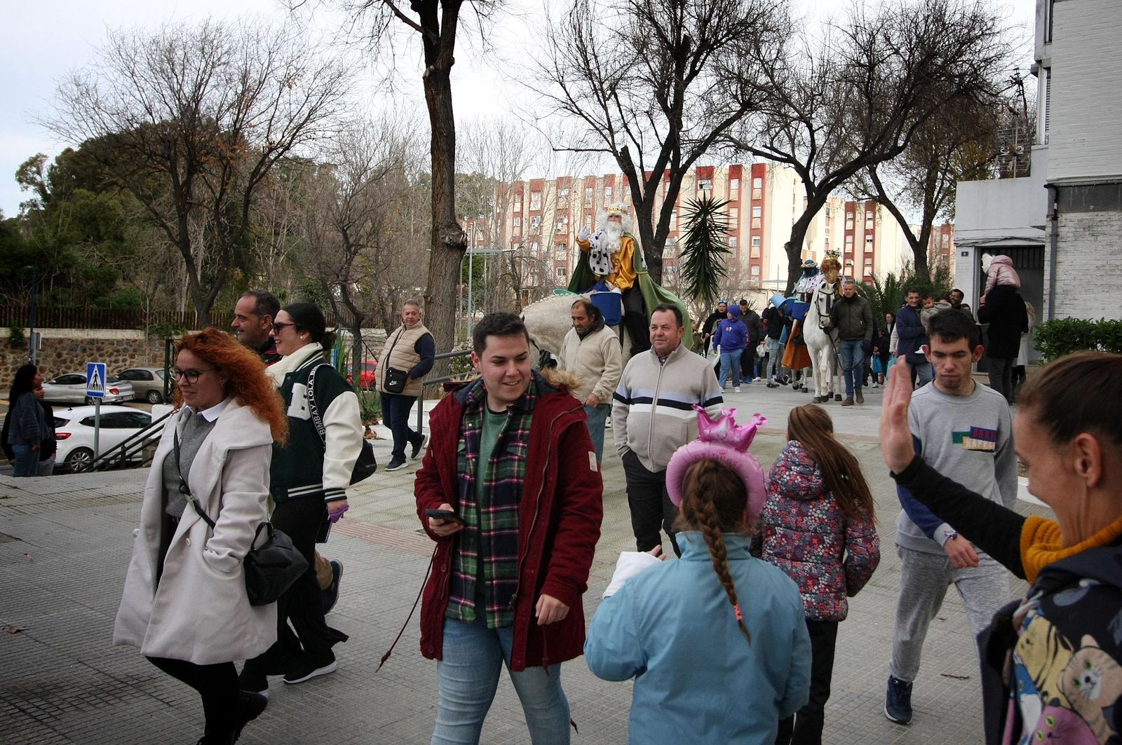 Imágenes de los Reyes Magos en la barriada de la Hispanidad