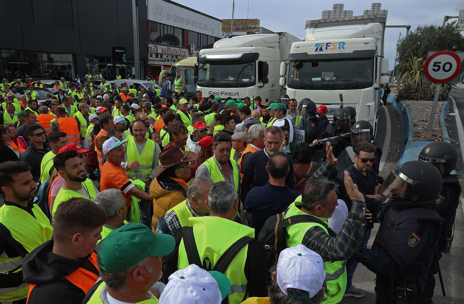 Imágenes de las protestas de los agricultores en Algeciras