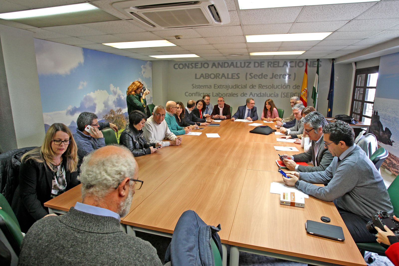 Comisión de seguimiento del Sercla, ayer, en la sede de la ciudad.