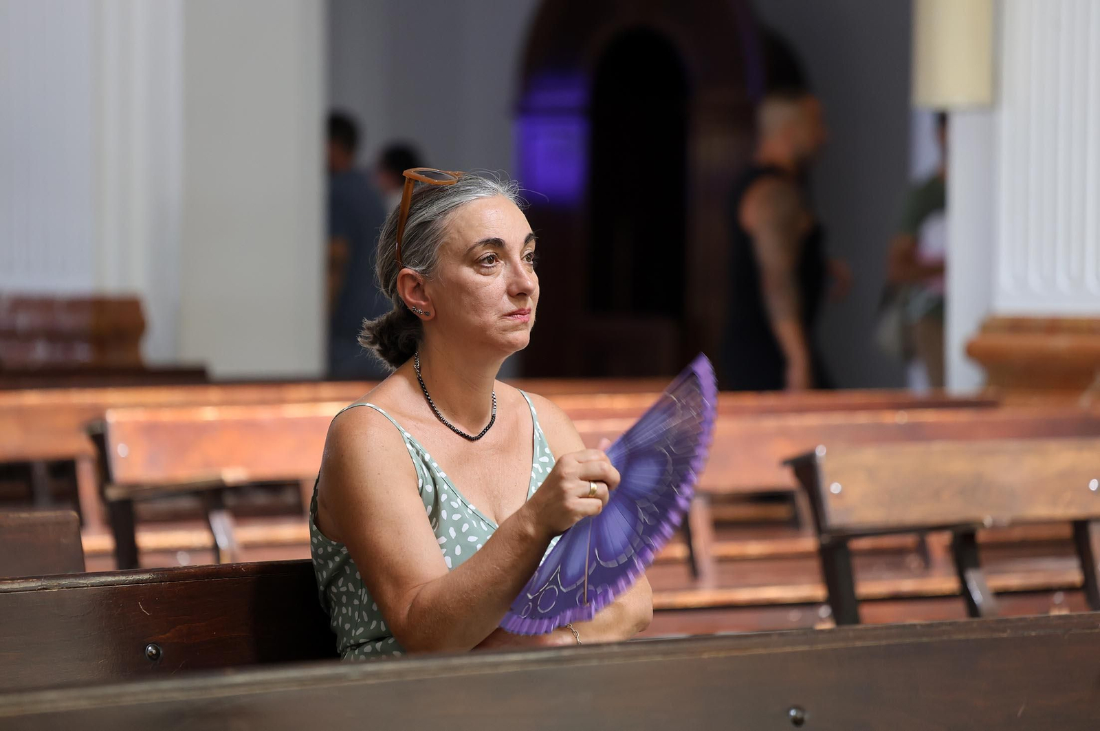 Imágenes del ambiente en el Rocío Chico en la mañana del sábado