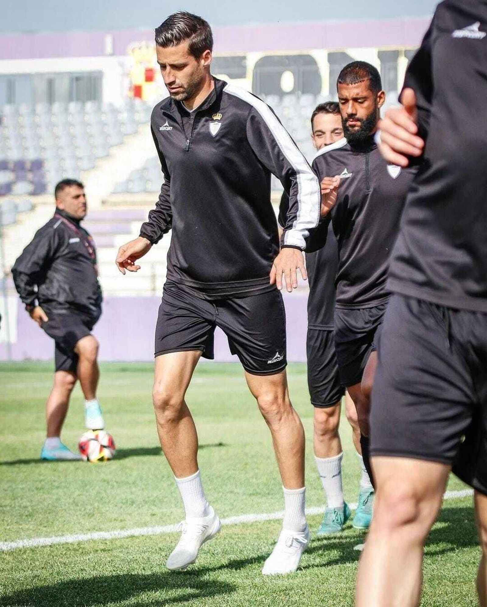 Antonio Montiel, durante un ejercicio en un entrenamiento.